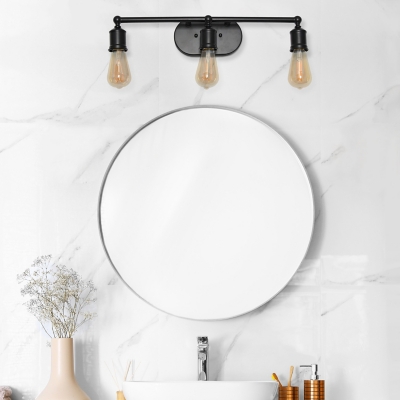 LED Bath Light Minimalist Modern Ultra-Thin Vanity Bathroom Light Bar Wall Sconce Wall Light Over Mirror, Brushed Black/ Silver,Silver+Chrome / 1