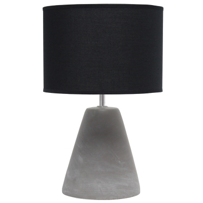 Simple Designs Simple Designs Pinnacle Concrete Table Lamp, Black, Black, large