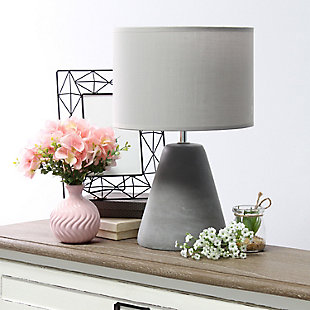 Simple Designs Simple Designs Pinnacle Concrete Table Lamp, Gray, Gray, rollover