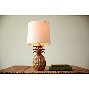 Creative Co-Op Resin Pineapple Shaped Table Lamp w/ Distressed 