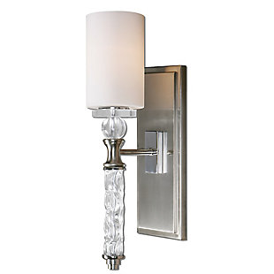 Uttermost Campania 1 Light Carved Glass Sconce, , large