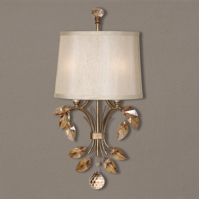 Uttermost Alenya 2 Light Gold Wall Sconce, , rollover