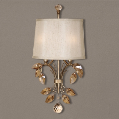 Uttermost Alenya 2 Light Gold Wall Sconce, , rollover