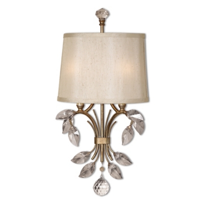 Uttermost Alenya 2 Light Gold Wall Sconce, , large