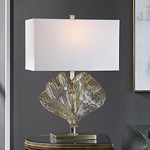 Uttermost Anara Glass Leaf Table Lamp, , rollover