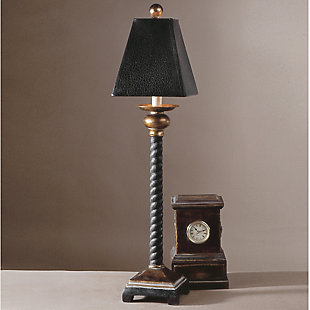 Uttermost Bellcord Black Buffet Lamp, , rollover