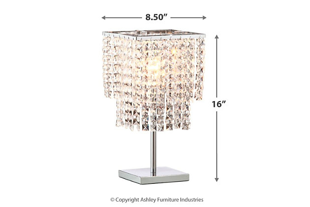 Falling Stars Floating Crystal Table, Bling Table Lamps