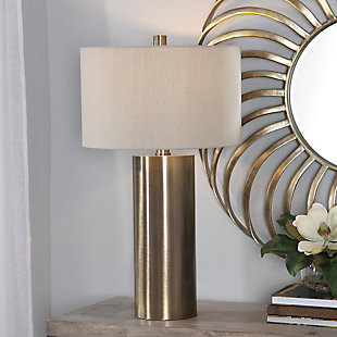 Uttermost Taria Brushed Brass Table Lamp, , rollover