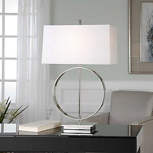 Uttermost Addison Polished Nickel Lamp, , rollover