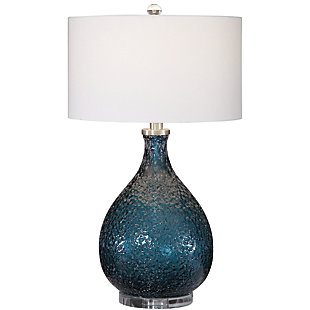 Uttermost Eline Blue Glass Table Lamp, , large