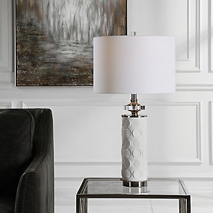 Uttermost Calia White Table Lamp, , rollover