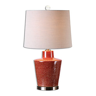 Uttermost Cornell Brick Red Table Lamp, , large