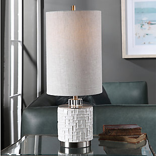 Uttermost Elyn Glossy White Accent Lamp, , rollover