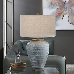 Uttermost Pelia Light Aqua Table Lamp, , rollover