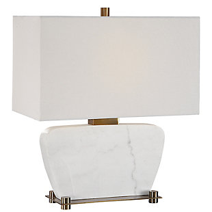 Uttermost Genessy White Marble Table Lamp, , large