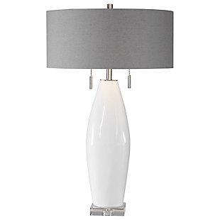 Uttermost Laurie White Ceramic Table Lamp, , large