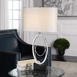 Uttermost Savant Polished Nickel Table Lamp, , rollover