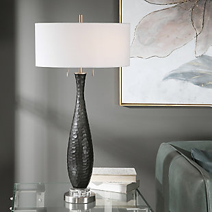 Uttermost Jothan Frosted Black Table Lamp, , rollover