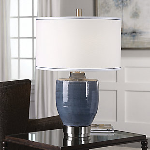 Uttermost Sylvaine Blue-Gray Glaze Lamp, , rollover