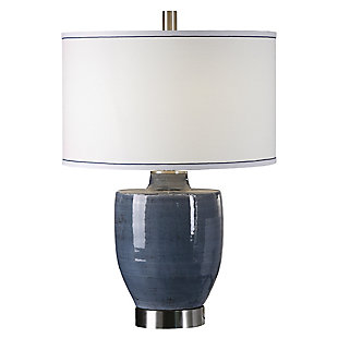 Uttermost Sylvaine Blue-Gray Glaze Lamp, , large