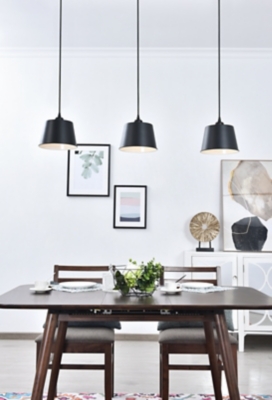 Living District Nota 3 Light Black Pendant, , rollover