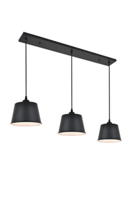 Living District Nota 3 Light Black Pendant, , large