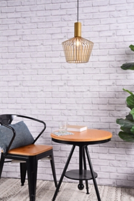 Living District Ronnie 1 Light Brass Pendant, Brass, rollover