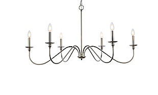 Living District Rohan 42 Inch Chandelier In Polished Nickel, Polished Nickel, large