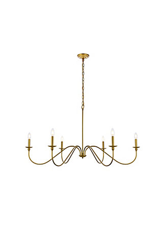 Living District Rohan 48 Inch Chandelier In Brass, Brass, large
