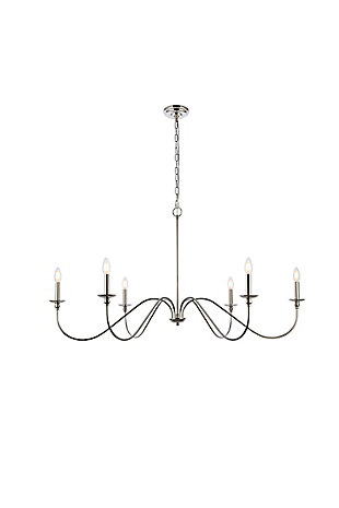 Living District Rohan 48 Inch Chandelier In Polished Nickel, Polished Nickel, large
