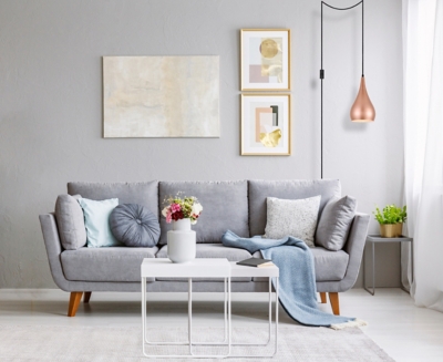 Living District Nora 1 Light Honey Gold Plug-In Pendant, Honey Gold, rollover