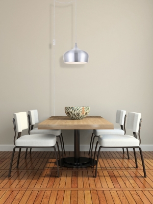 Living District Nora 1 Light Burnished Nickel Plug-In Pendant, Burnished Nickel, rollover