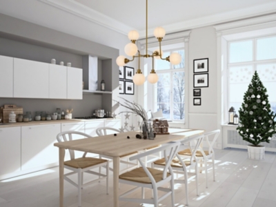 Living District Hanson 8 Lights Pendant In Brass With Frosted Shade, , rollover