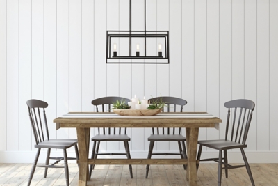 Living District Voir 3 Lights Pendant In Black, Black, rollover