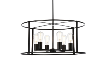 Living District Agnys 6 Lights Pendant In Black, Black, large