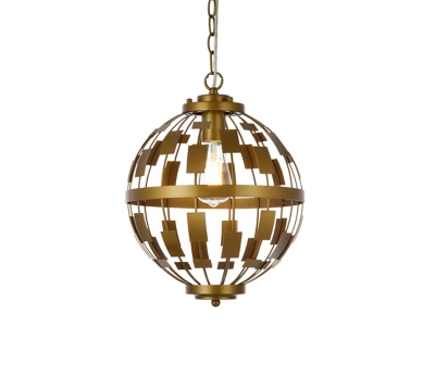 Living District Levante 1 Light Pendant In Brass, Brass, large