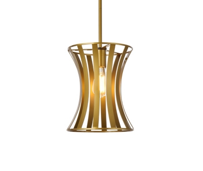 Living District Lily 1 Light Pendant In Brass, Brass, large