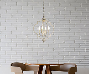 Living District Sandara 4 Lights Pendant In Weathered Dove, Weathered Dove, rollover