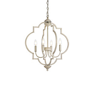 Living District Sandara 4 Lights Pendant In Weathered Dove, Weathered Dove, large
