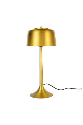 Kalalou Tall Antique Brass Table Lamp w/ Brass Shade