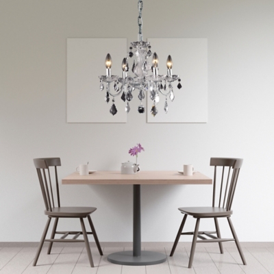 St. Francis 4 Light Chrome Pendant Clear Royal Cut Crystal, Chrome, rollover