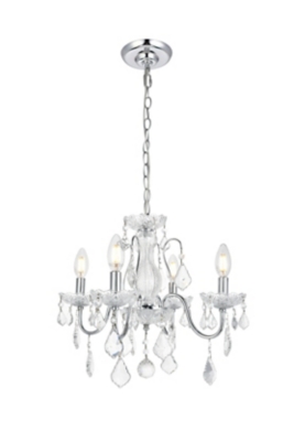 St. Francis 4 Light Chrome Pendant Clear Royal Cut Crystal, Chrome, large