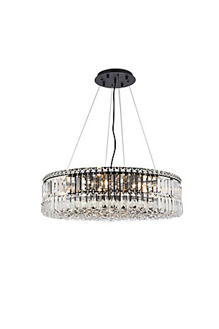 Maxime 28 Inch Black Chandelier, , large