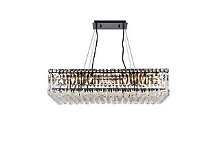 Maxime 32 Inch Black Chandelier, , large