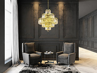 Maxime 13 Light Gold Chandelier Clear Royal Cut Crystal, Gold, rollover