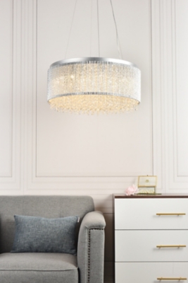 Influx 14 Light Chrome Pendant Clear Royal Cut Crystal, , rollover