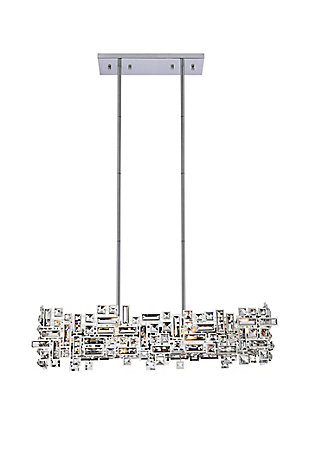Picasso 6 Light Chrome Pendant Clear Royal Cut Crystal, , large