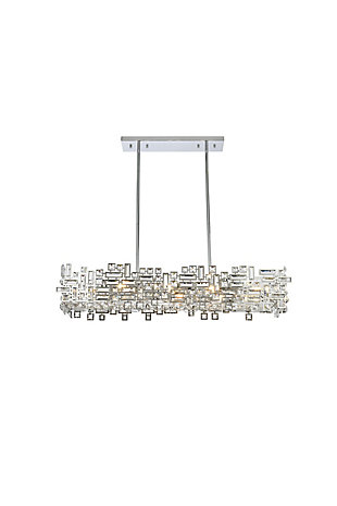 Picasso 8 Light Chrome Pendant Clear Royal Cut Crystal, , large