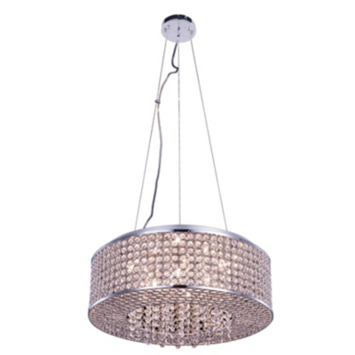 Amelie 8 Light Chrome Pendant Clear Royal Cut Crystal, , large
