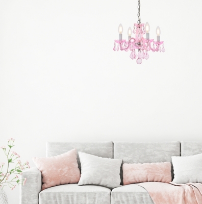 Rococo 4 Light Pink Pendant | Ashley